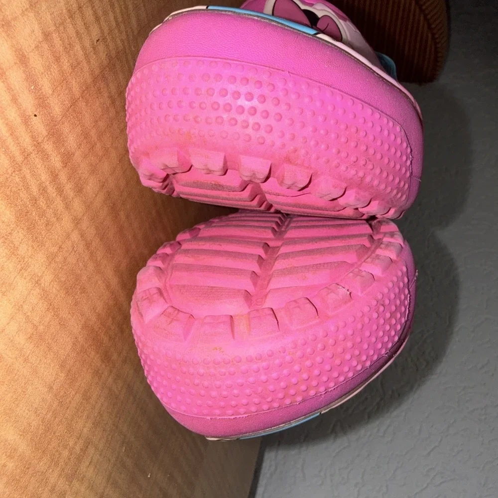 Crocs Disney Minnie Mouse Lined Pink Blue Clogs Mules Toddler Shoes Girls C7